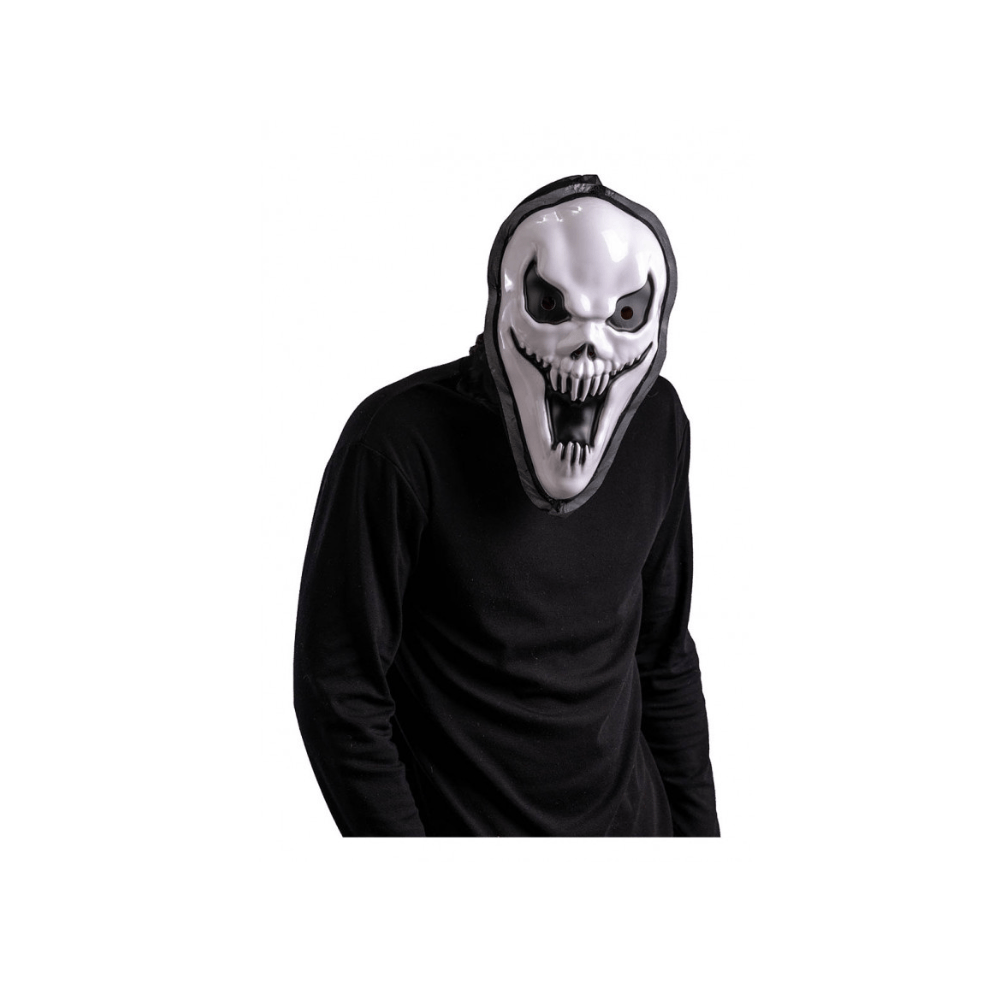 Alpha 55 Masque Plastique Capuche Scream Dents Halloween