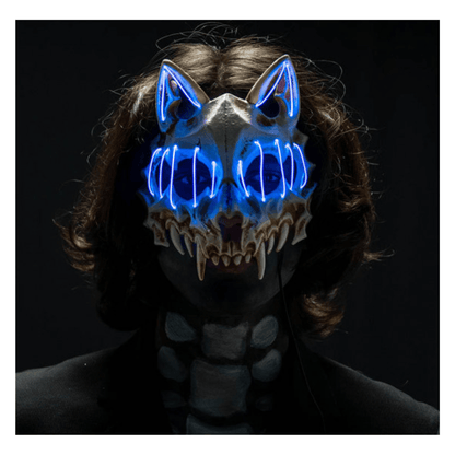 Alpha 55 Masque PVC Squelette Loup LED – Halloween