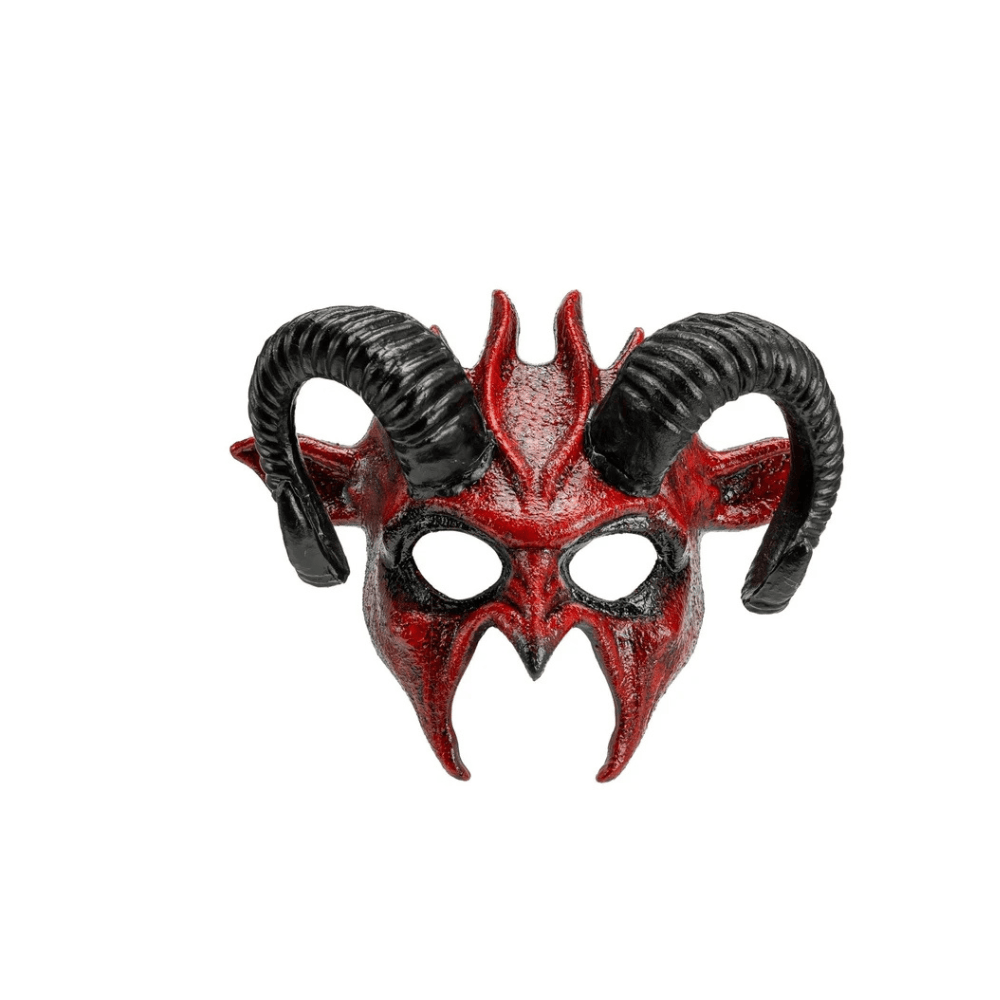 Alpha 55 Masque Rigide Bélier Cornes Rouge Halloween