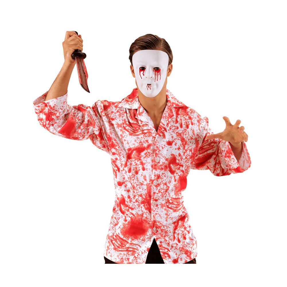 Alpha 55 masque scream Blanc Masque Plastique Neutre Effet Sang – Halloween