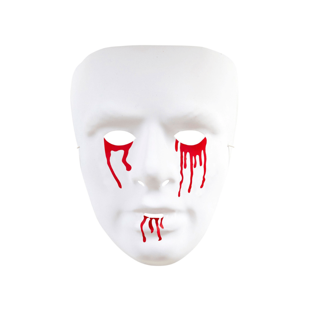 Alpha 55 masque scream Blanc Masque Plastique Neutre Effet Sang – Halloween