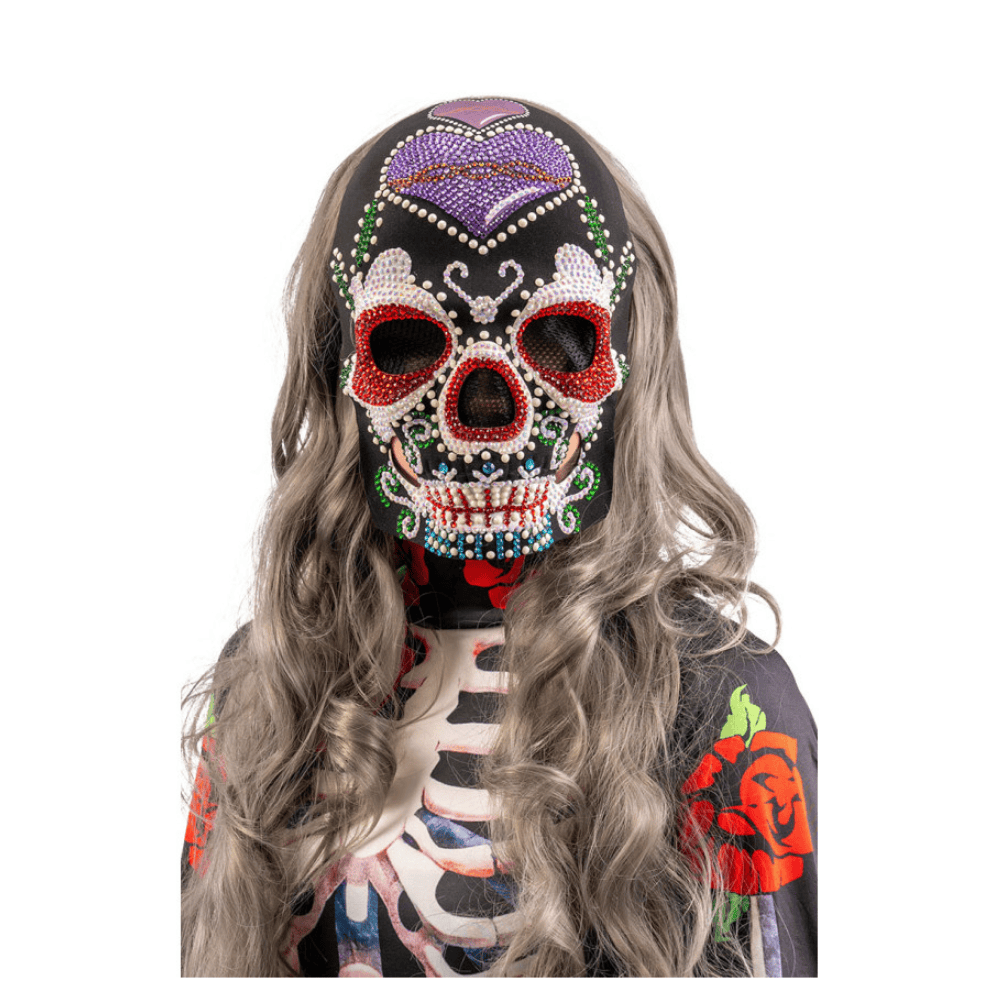 Alpha 55 Masque Squelette Orné de Strass – Déguisement Halloween
