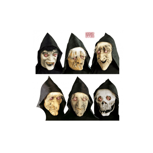 Alpha 55 Masque Yeux Lumineux avec Capuche – 5 Assortiments