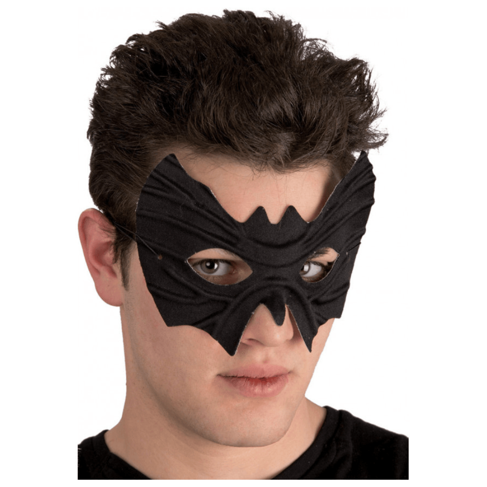 Alpha 55 masques Noir Masque Chauve-Souris Noir en Tissu Sans Menton