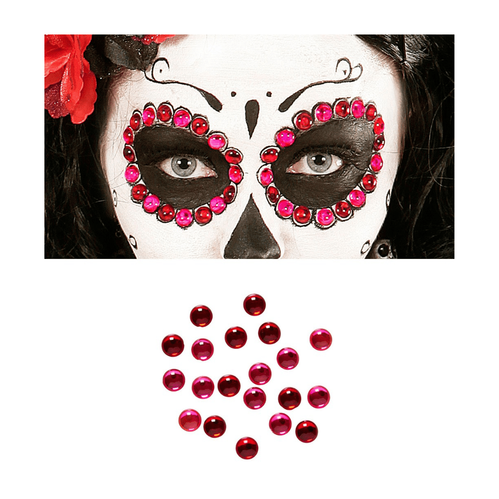 Alpha 55 masques Set de 40 Strass Yeux Rouge-Rose – Halloween
