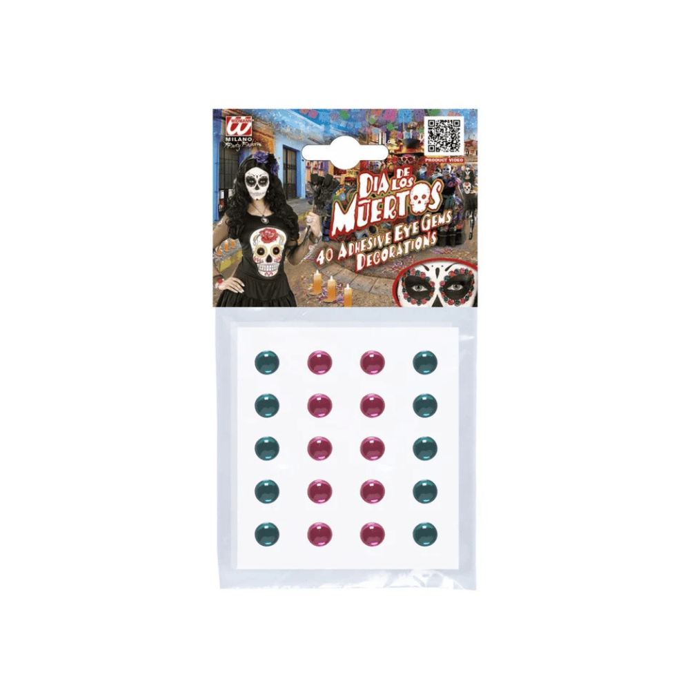 Alpha 55 masques Tatouages Strass Yeux x40 Rose Vert