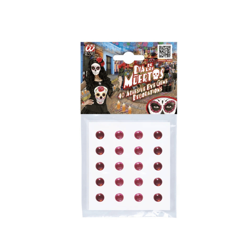 Alpha 55 masques Tatouages Strass Yeux x40 Rouge Rose Festif