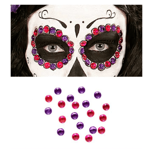 Alpha 55 masques Tatouages Strass Yeux x40 Violet Rose Festif