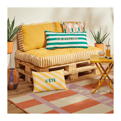 Alpha 55 Matelas Palette Extérieur Poolside 80 x 120 cm Jaune