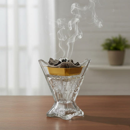 Alpha 55 Mbikhra en Verre Carré Design – Encensoir Moderne