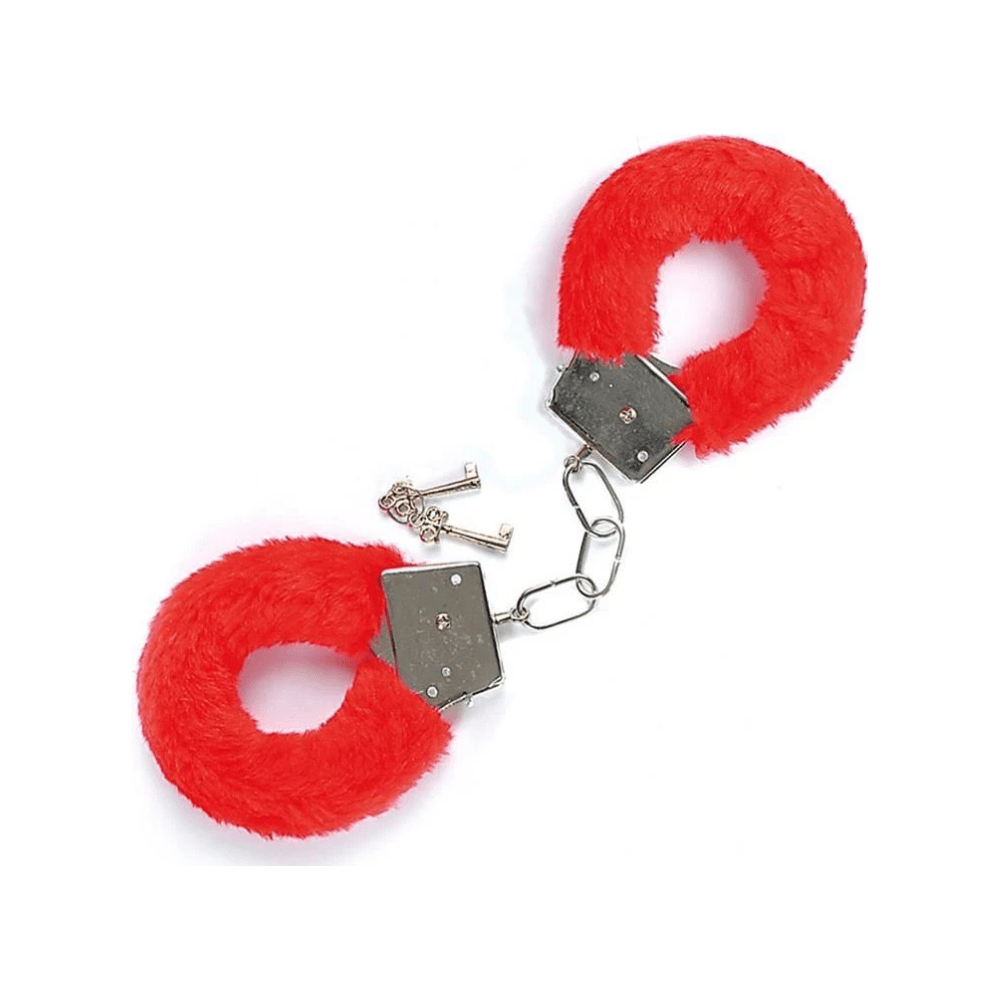 Alpha 55 menottes Menottes en Peluche Rouges Accessoire Déguisement