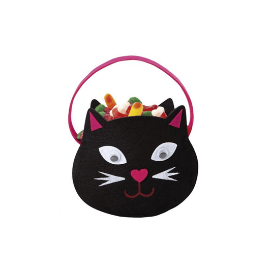 Alpha 55 menottes Porte Bonbons Feutrine Chat 23 cm Halloween