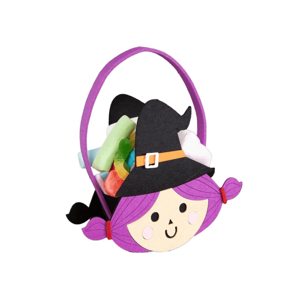 Alpha 55 menottes Porte Bonbons Feutrine Sorcière 23 cm Halloween