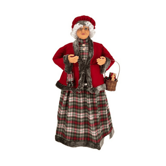 Alpha 55 Mère Noël avec lanterne & panier – Déco festive chic