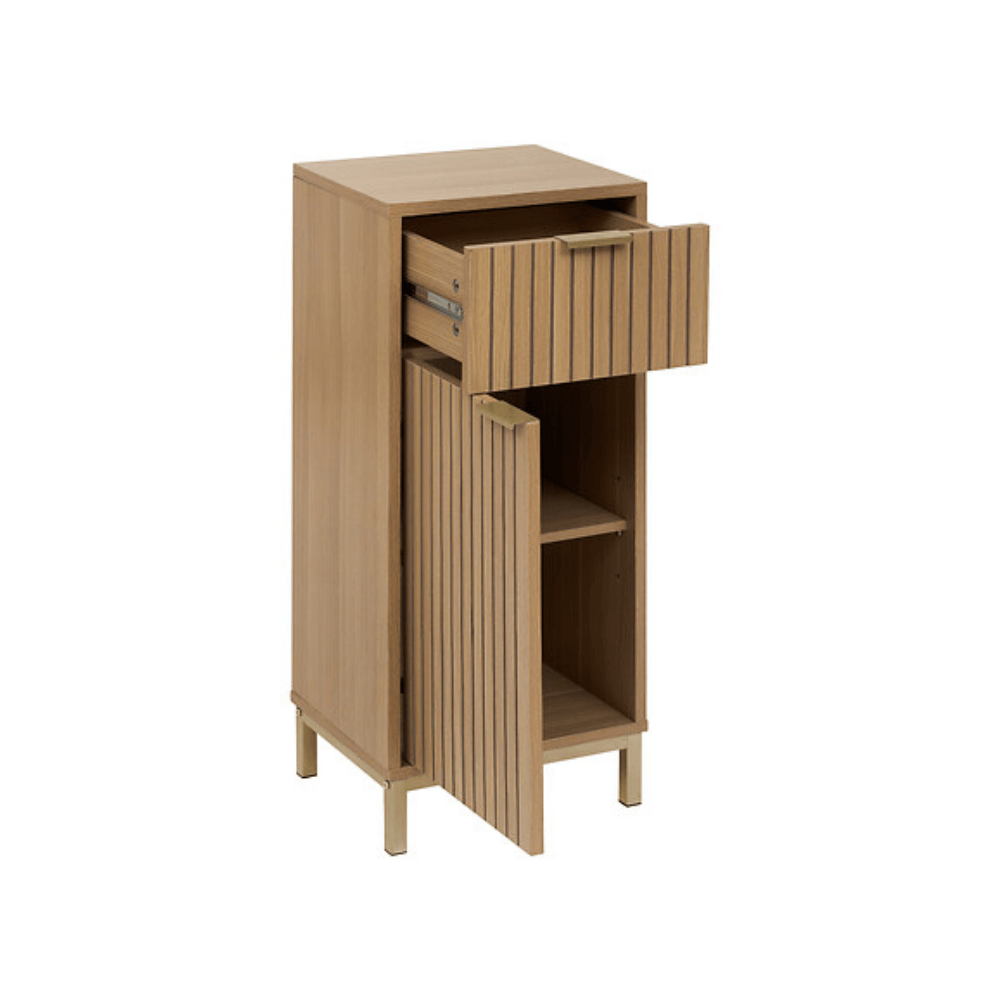 Alpha 55 Meuble bas Tasso 2 portes effet bois naturel