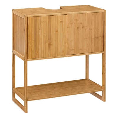 Meuble vasque 2 portes "Lab'n modul" bambou