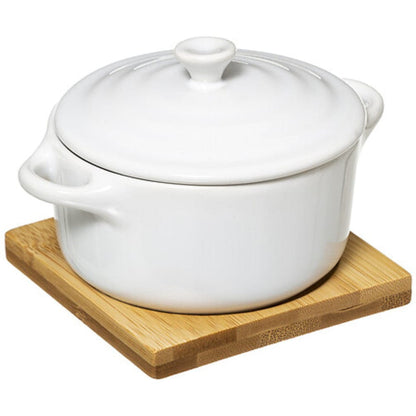 Alpha 55 Mini cocotte avec plateau en bambou