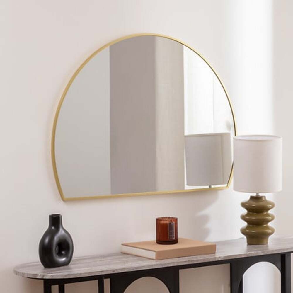 Alpha 55 Miroir Alice en métal doré – Chic & intemporel