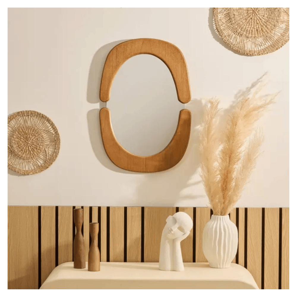 Alpha 55 Miroir Antoine en bois naturel élégant