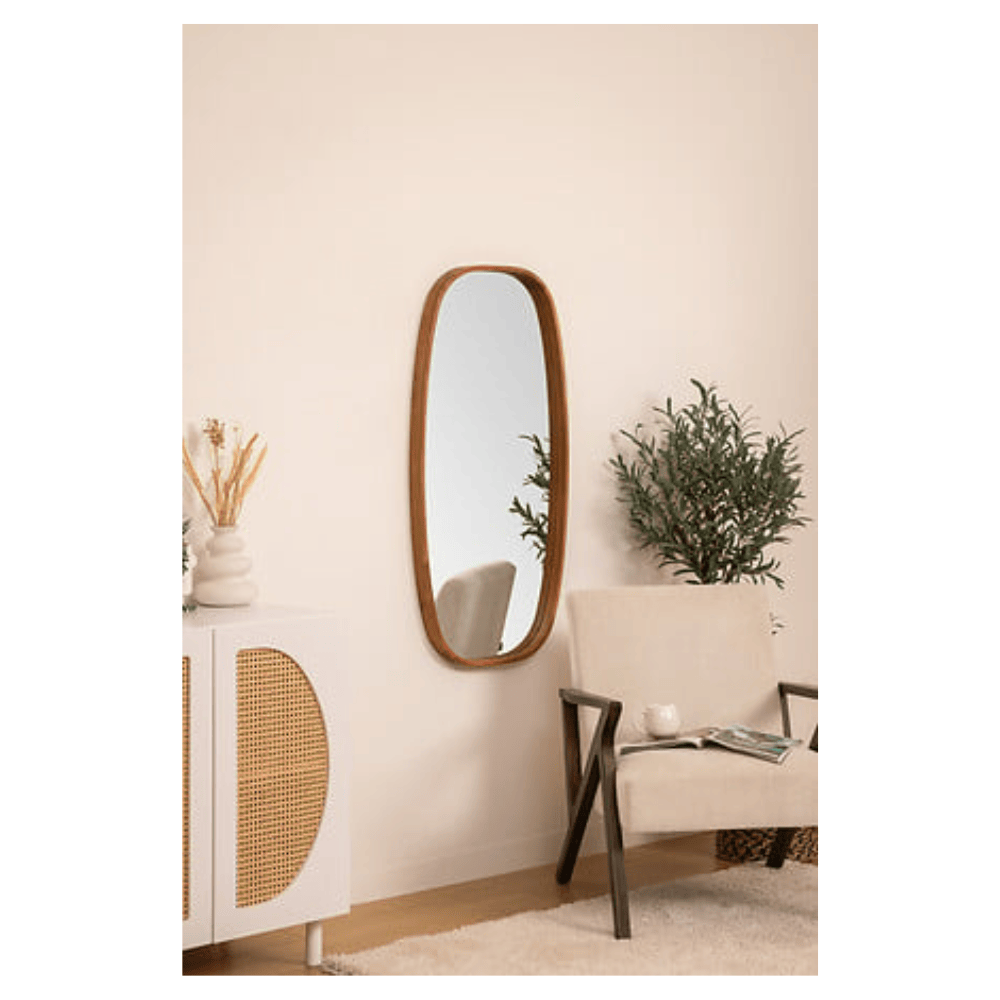 Alpha 55 Miroir Jasna en bois naturel élégant