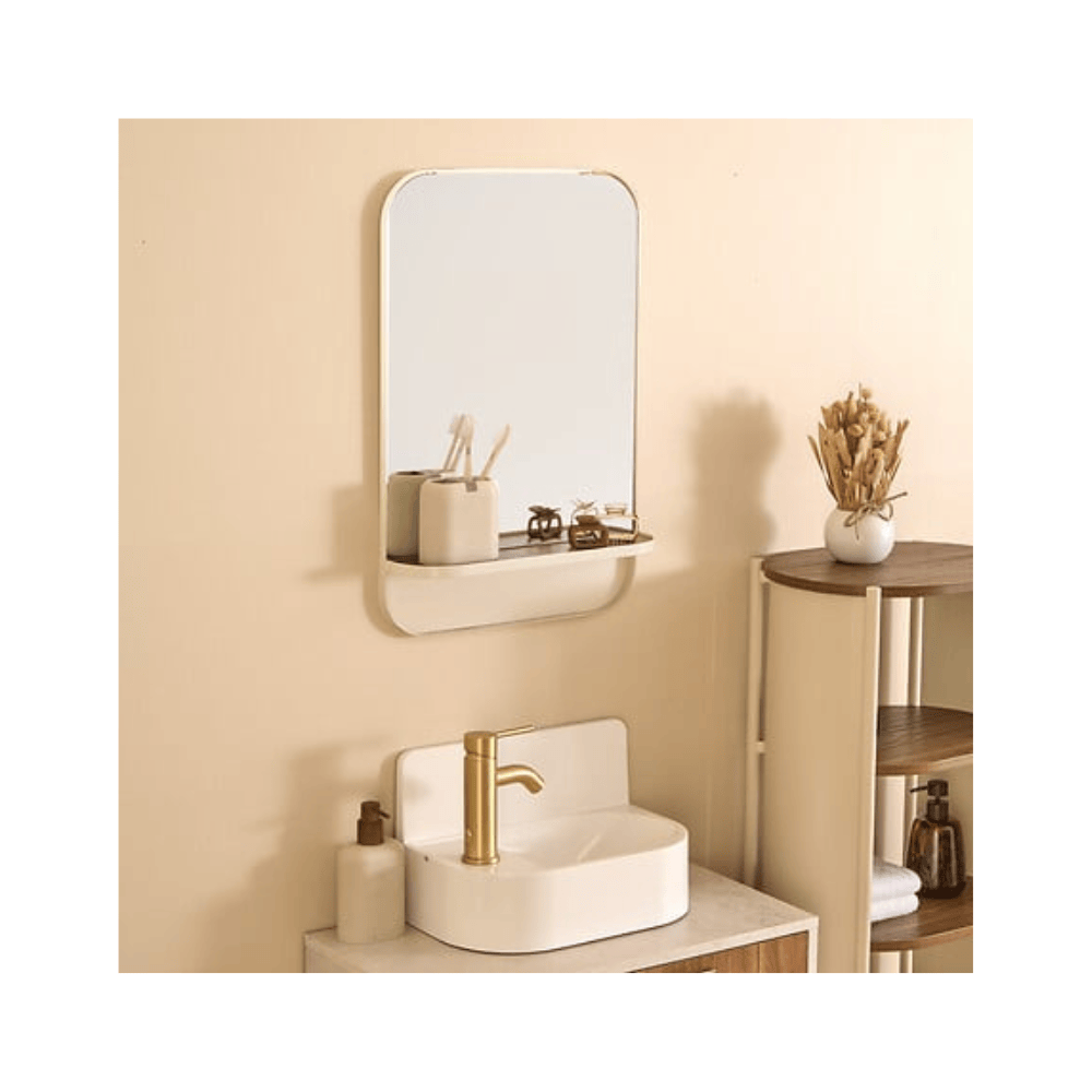 Alpha 55 Miroir Mural Argiléo 60 x 40 cm Beige