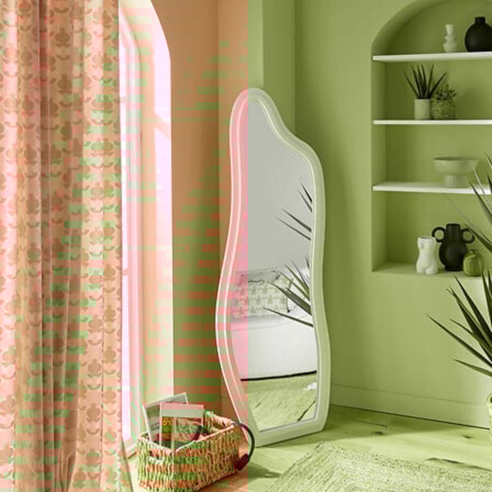 Alpha 55 Miroir mural organique Emily blanc – Moderne & naturel