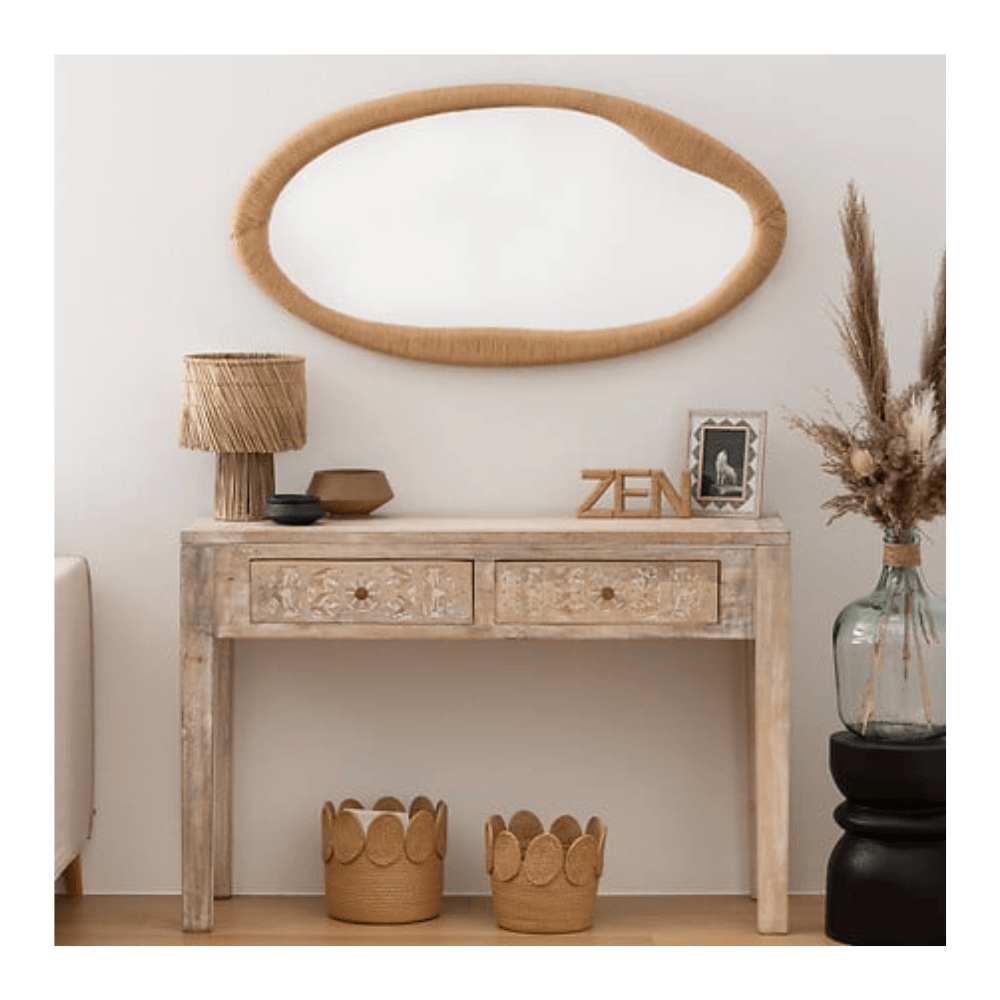 Alpha 55 Miroir organique Laia corde design naturel