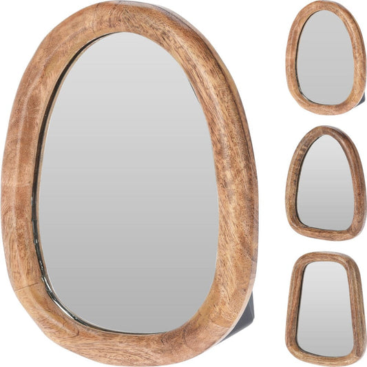 Alpha 55 Miroir ovale en bois à poser