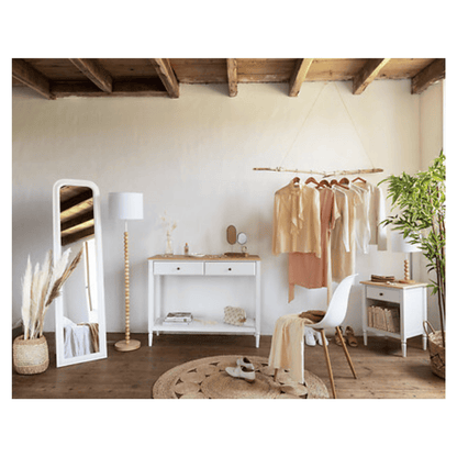 Alpha 55 Miroir sur pied Adèle blanc élégant