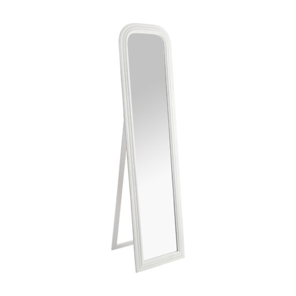 Alpha 55 Miroir sur pied Adèle blanc élégant