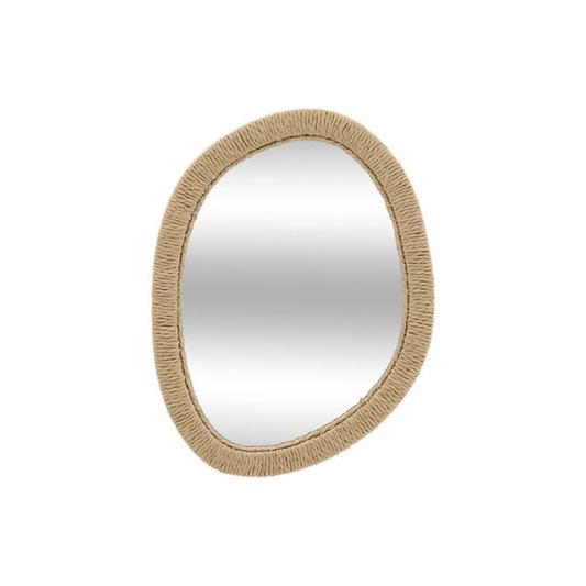 Alpha 55 Miroir Tilia en bois et corde naturel