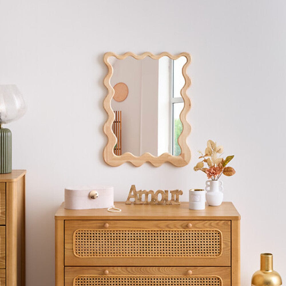 Alpha 55 Miroir vague Brooke bois – Déco naturelle & tendance