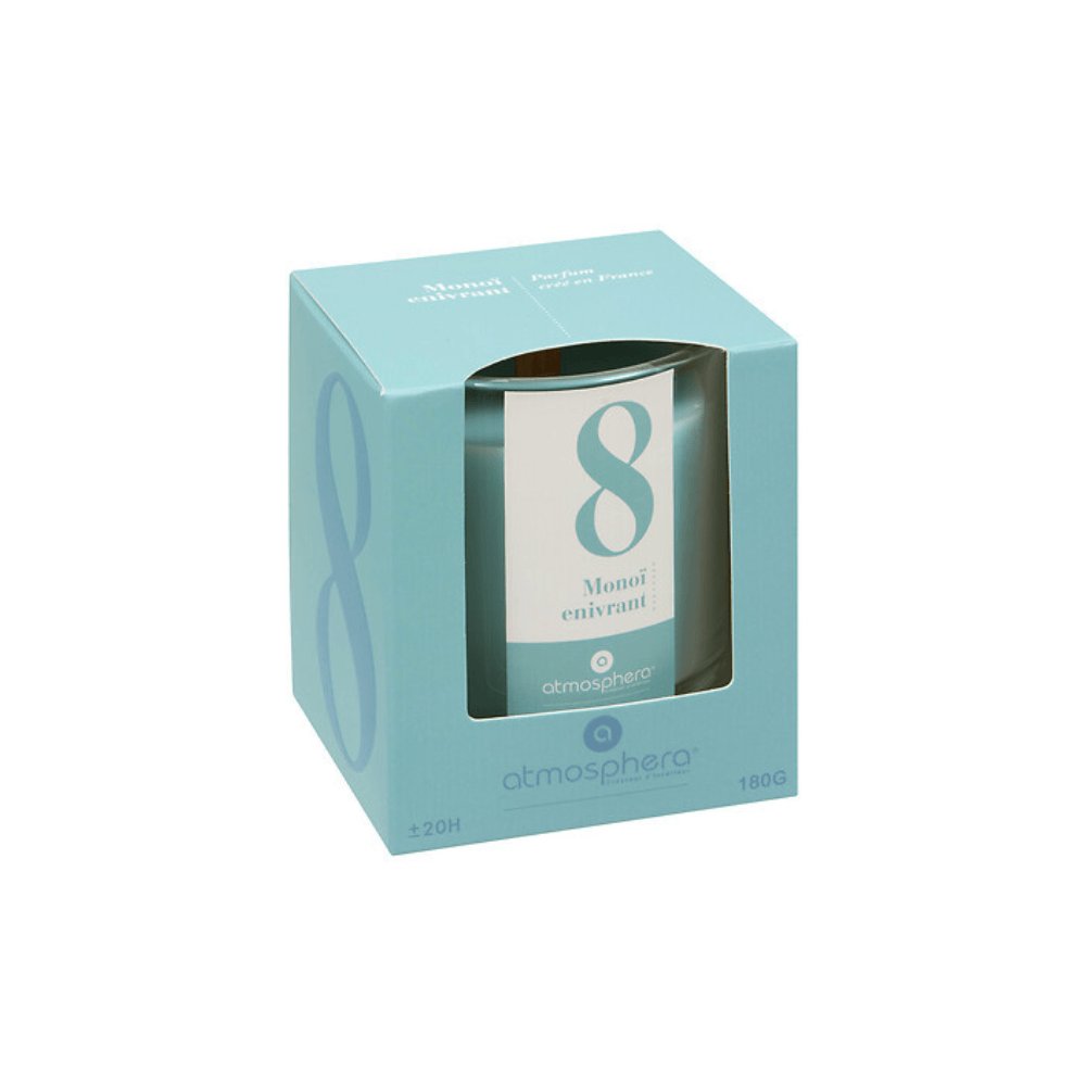 Alpha 55 Monoï Enivrant Bougie Parfumée Numia 180 g avec Cloche en Verre