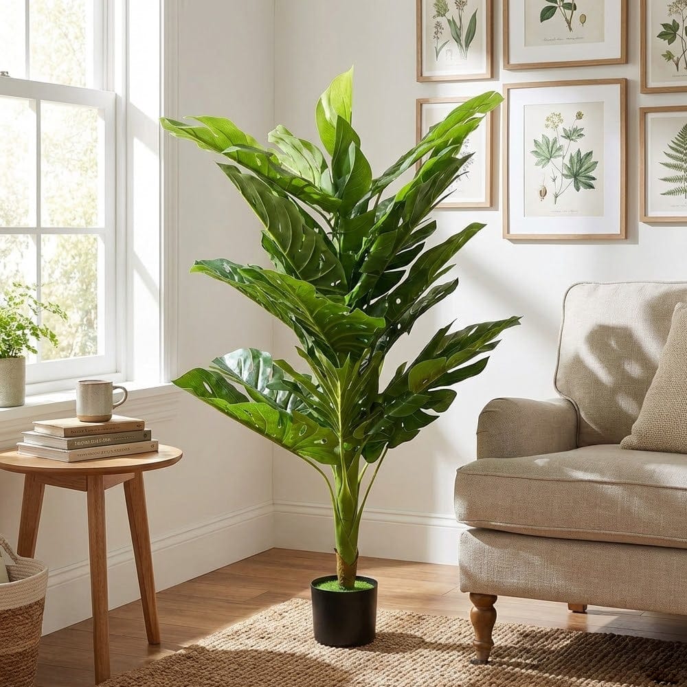 Alpha 55 Monstera Artificiel Luxueux – Déco Tropicale & Réalisme Chic
