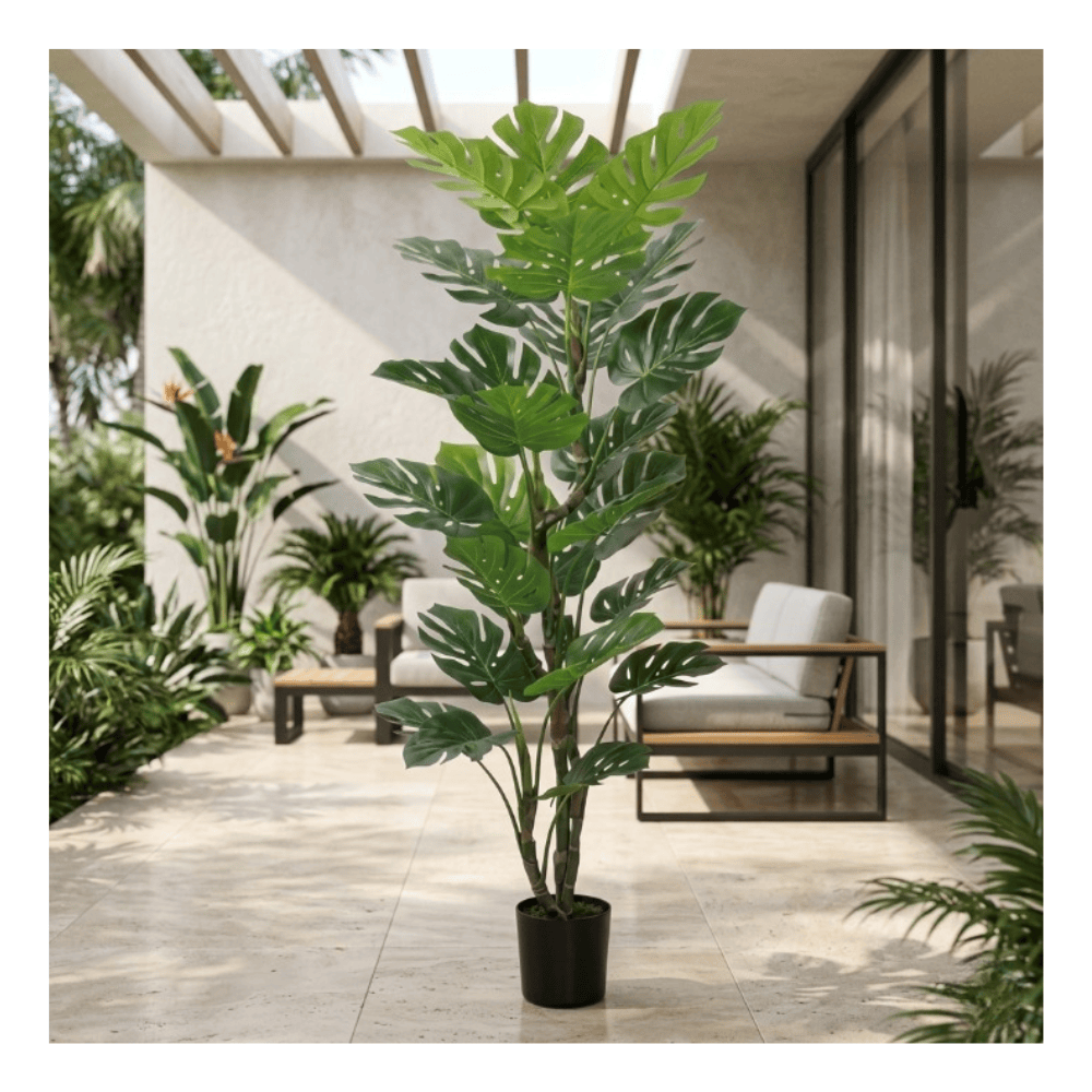 Alpha 55 Monstera en pot plastique vert déco tropicale