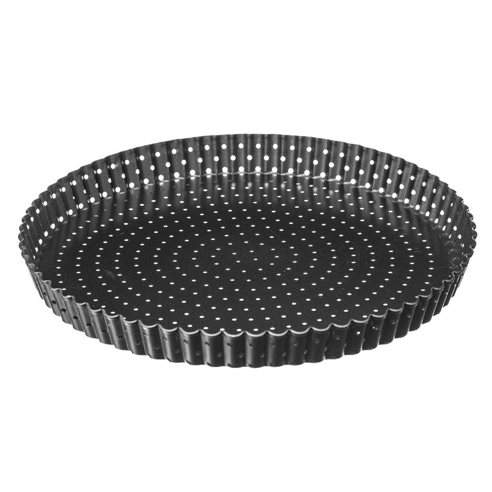 Lot De 4 Moules à Tarte Individuels En Métal - Anti-adhésifs - Noir