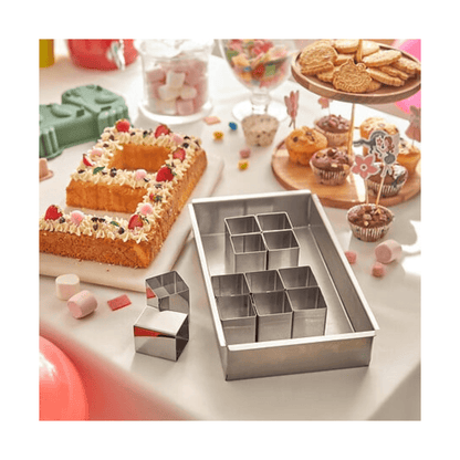 Alpha 55 Moule pâtisserie réglable chiffres lettres en inox
