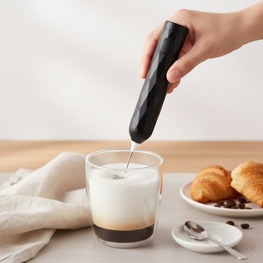 Alpha 55 Mousseur à lait manuel avec manche – Simple et efficace