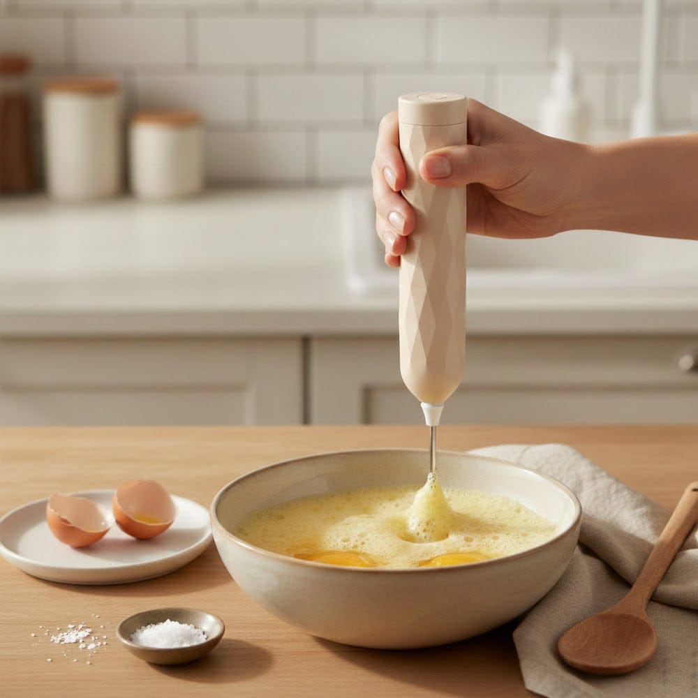 Alpha 55 Mousseur à lait manuel avec manche – Simple et efficace