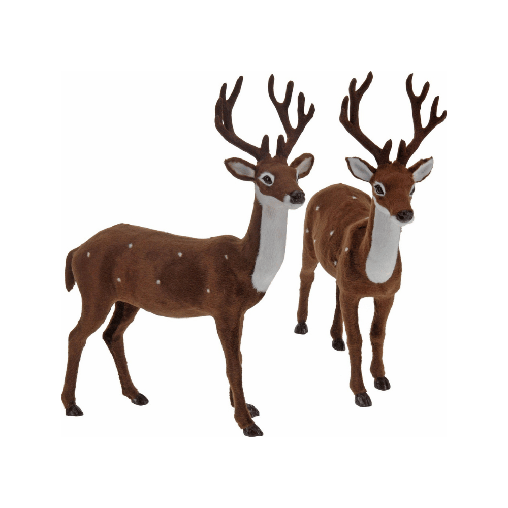 Alpha 55 Moyen Cerf debout marron – décoration de Noël