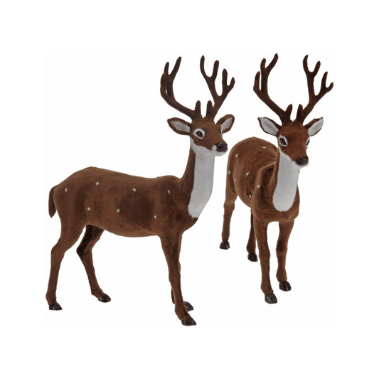 Alpha 55 Moyen Cerf debout marron – décoration de Noël