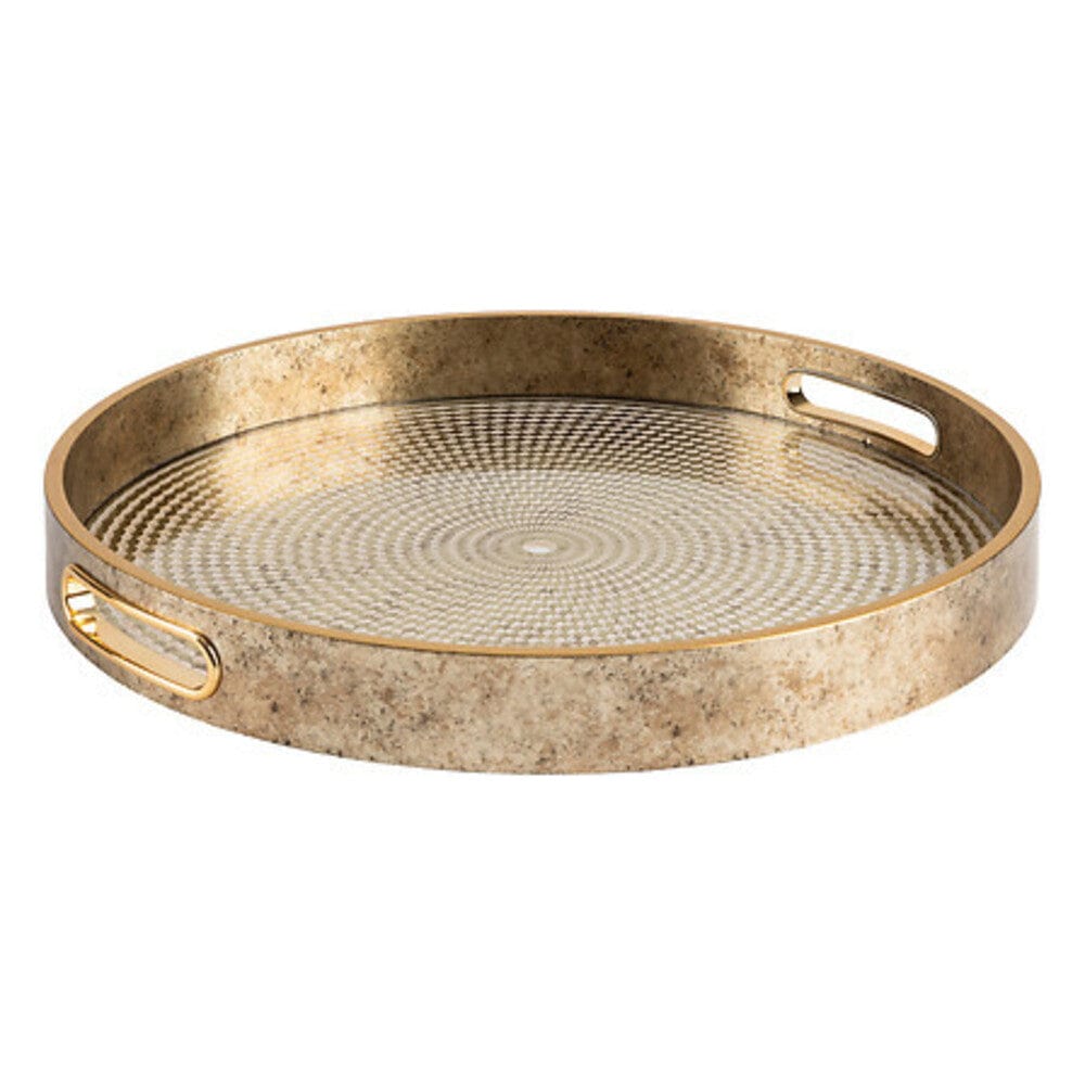 Alpha 55 Moyen Plateau rond "Elya" en verre et résine