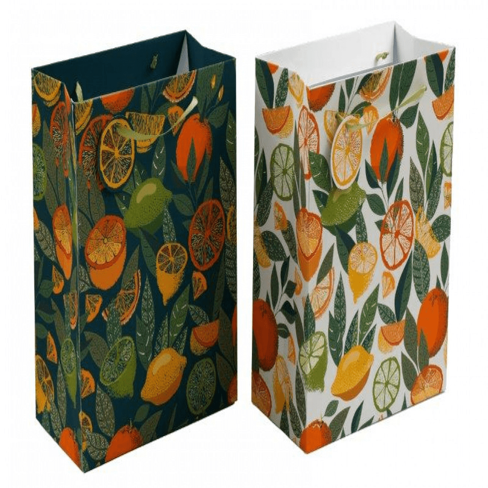 Alpha 55 Moyen Sac cadeau motif agrumes