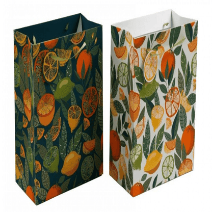 Alpha 55 Moyen Sac cadeau motif agrumes