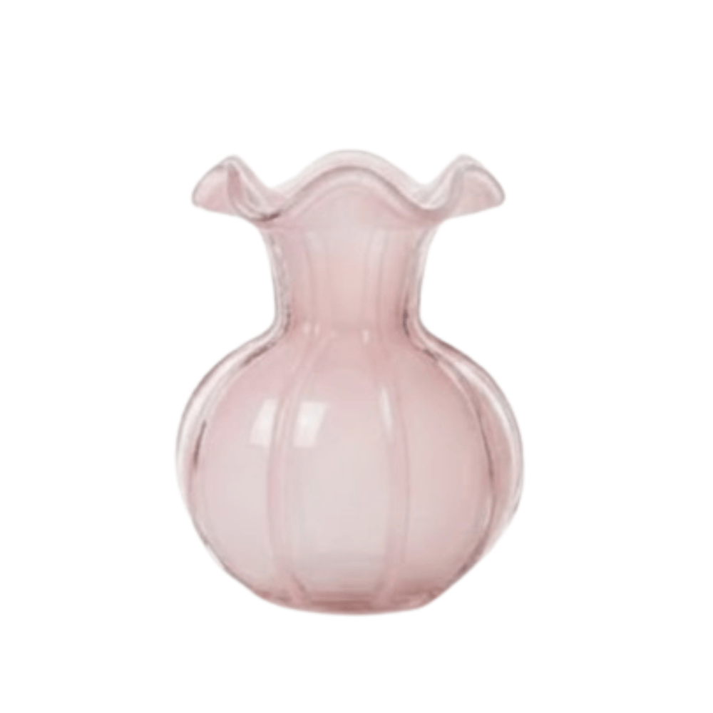 Alpha 55 Moyen Vase Corolle en Verre Rose Clair – Délicat & Élégant