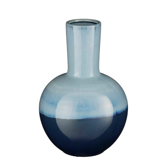 Alpha 55 Moyen Vase Tulipe Holm en Céramique Bleu – Élégant & Moderne