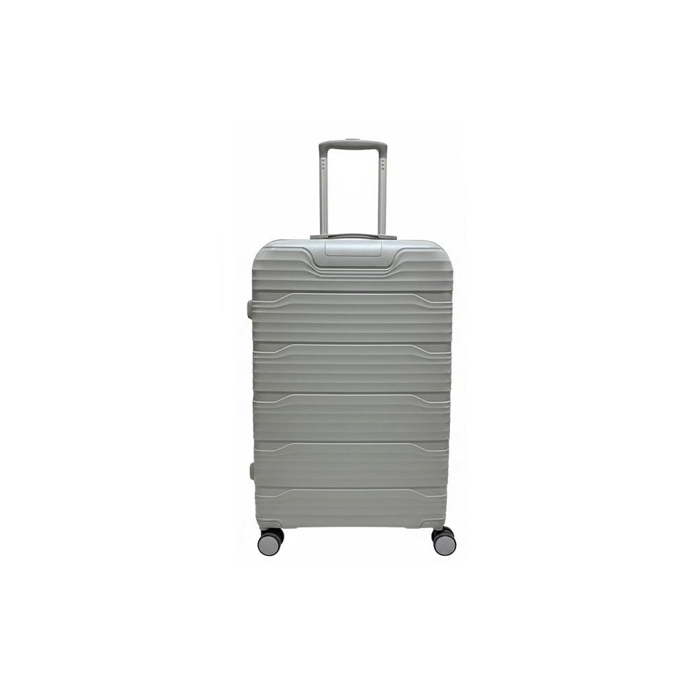 Alpha 55 Moyenne Trolley gris 8 roues – Valise robuste et élégante