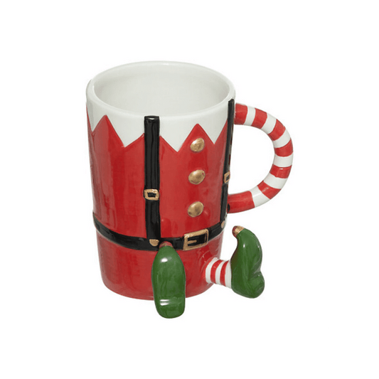 Alpha 55 Mug lutin rouge 30 cl en céramique – édition Noël