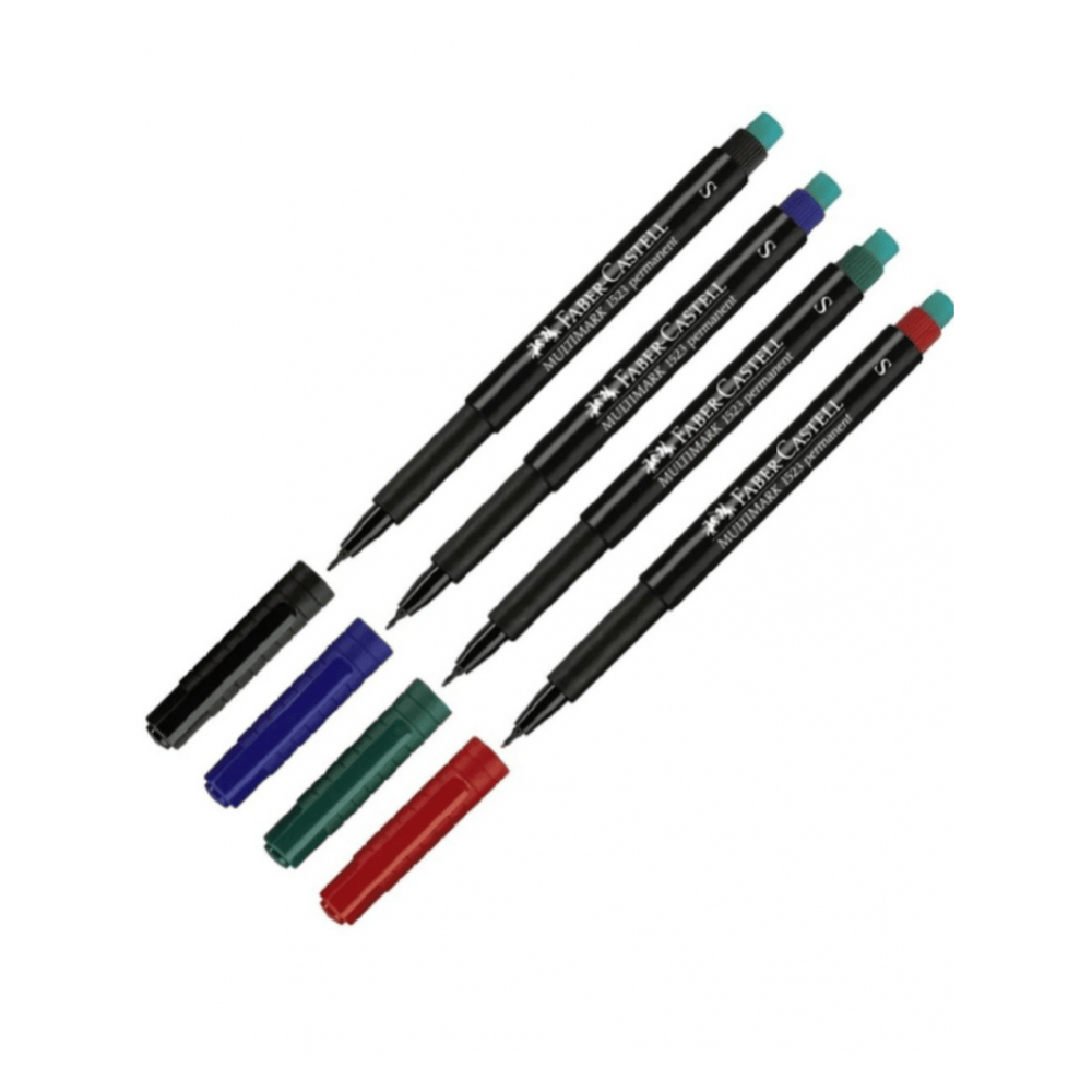 Alpha 55 Multimark Permanent F Set de 4 Faber-Castell
