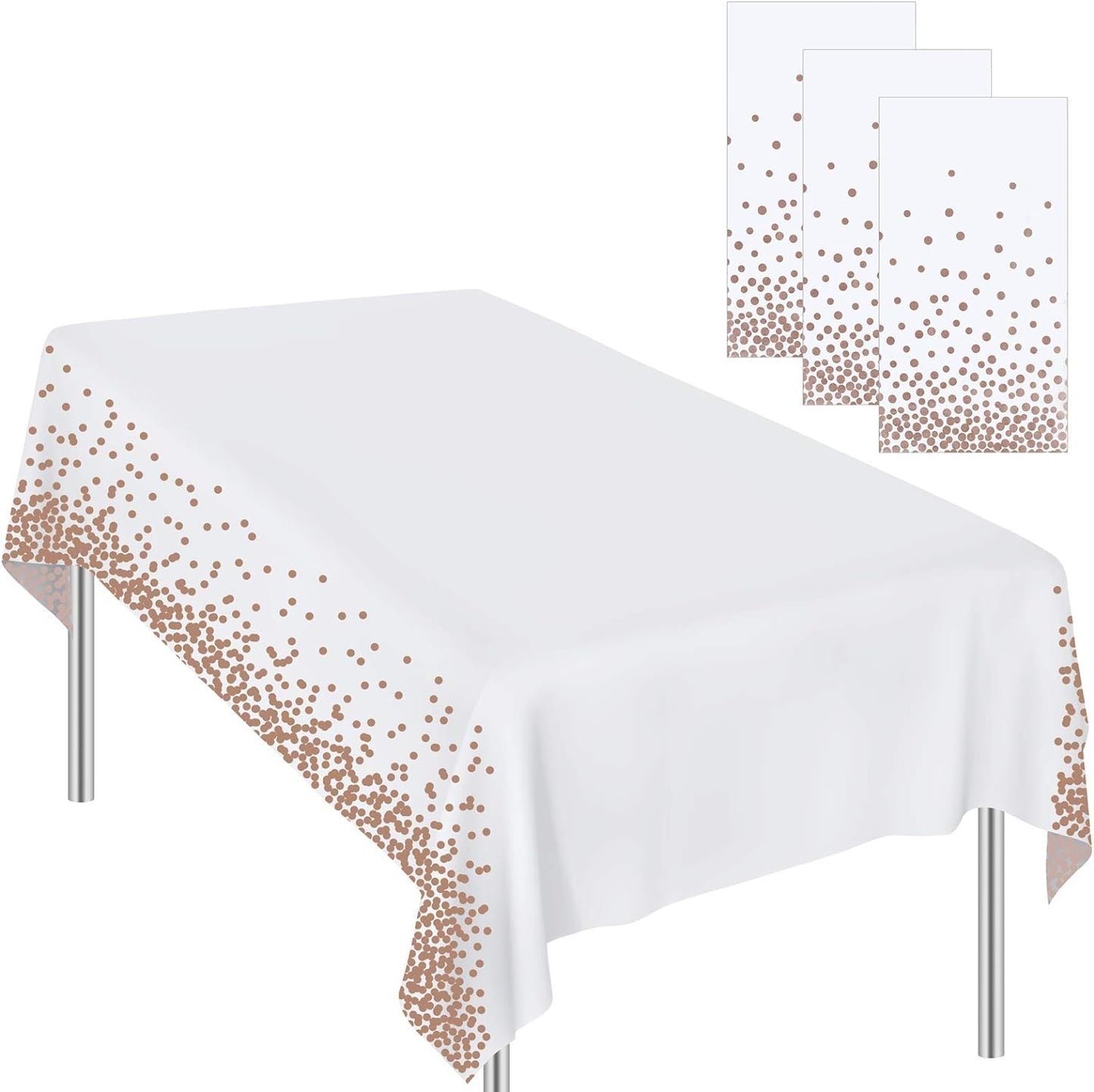 Alpha 55 Nappe blanche 130 x 220 cm à pois